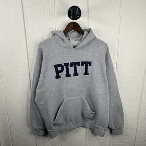 Vintage 90’s Gray University Of Pittsburgh Panthers Hoodie Size XL